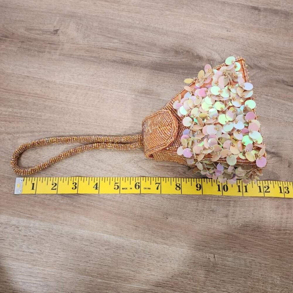 Vintage Cadari Beaded Sequin Clutch Evening bag - Picture 10 of 11